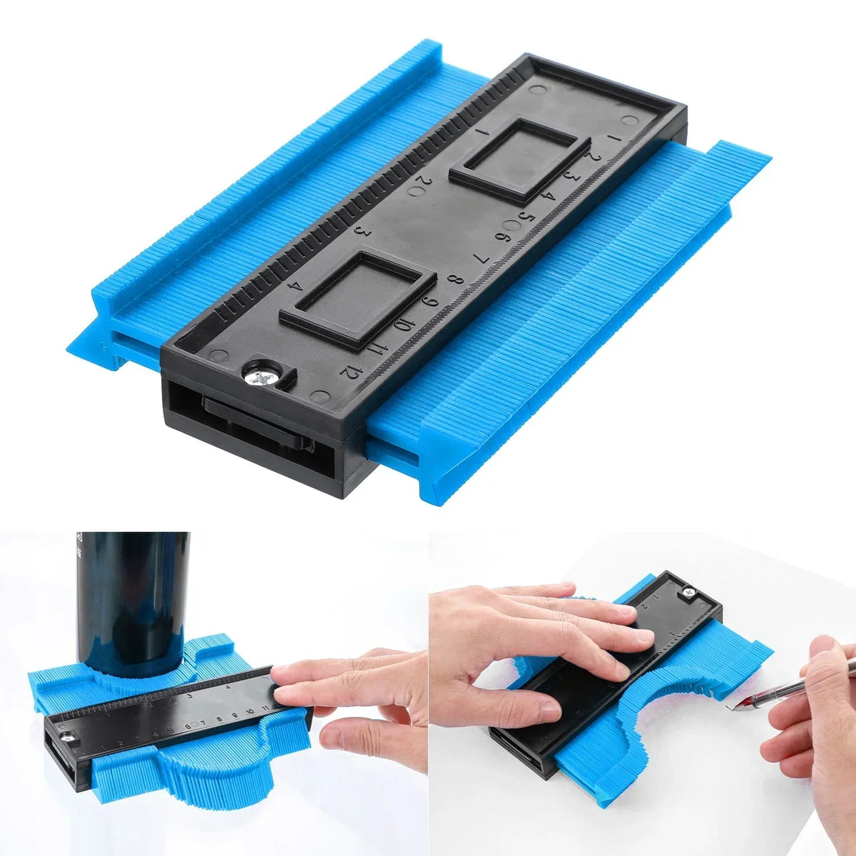 Contour Gauge Duplicator - Plastic Profile Measuring Device for Household DIY Projects, 10 inch
