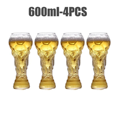 Beer Glass Cup Soccer Themed Top-Grade Trophy Style For Man Cave Decor Fall 2026 Gift For Football Fans