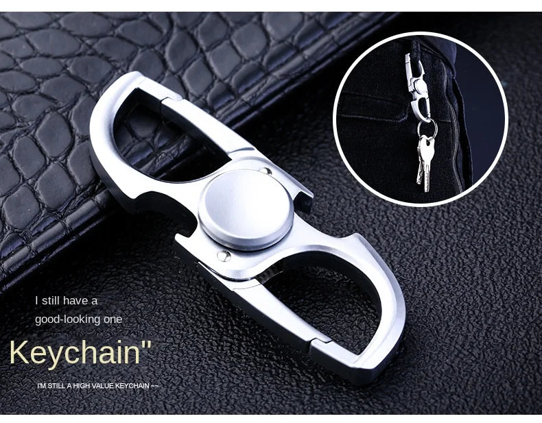 Fidget2025 Edition Spinner Keychain Stainless Steel EDC Gift