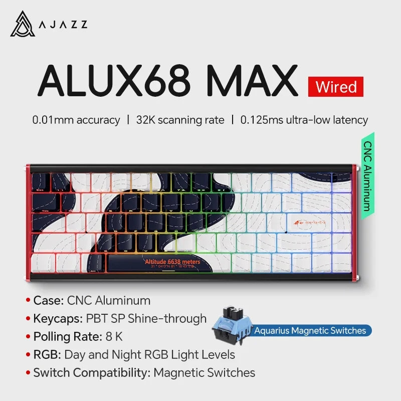 Mechanical Keyboard Sixty Mini Cordless ARGB Magnetic Hall