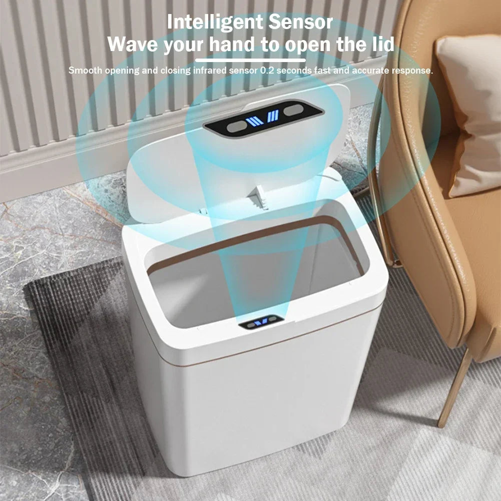 Smart Sensor Trash Can 15L 18L Touchless Quiet Water-Resistant