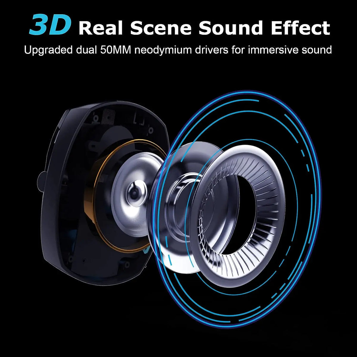 Cordless Gaming Headset Detachable Mic Multi Mode Comfort