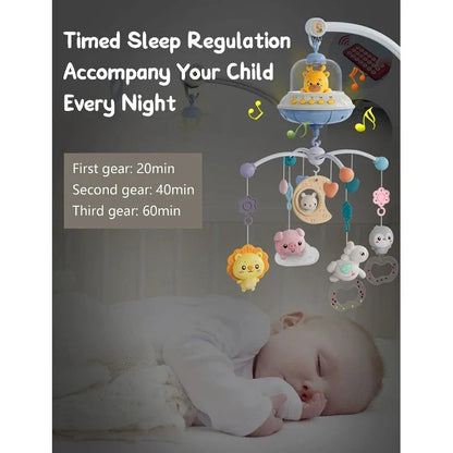 Mobile Crib Remote Music Light Newborn Sensory Toys