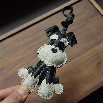 Bag Leather Charm No Face Keychain Black Cozy Cute Gift