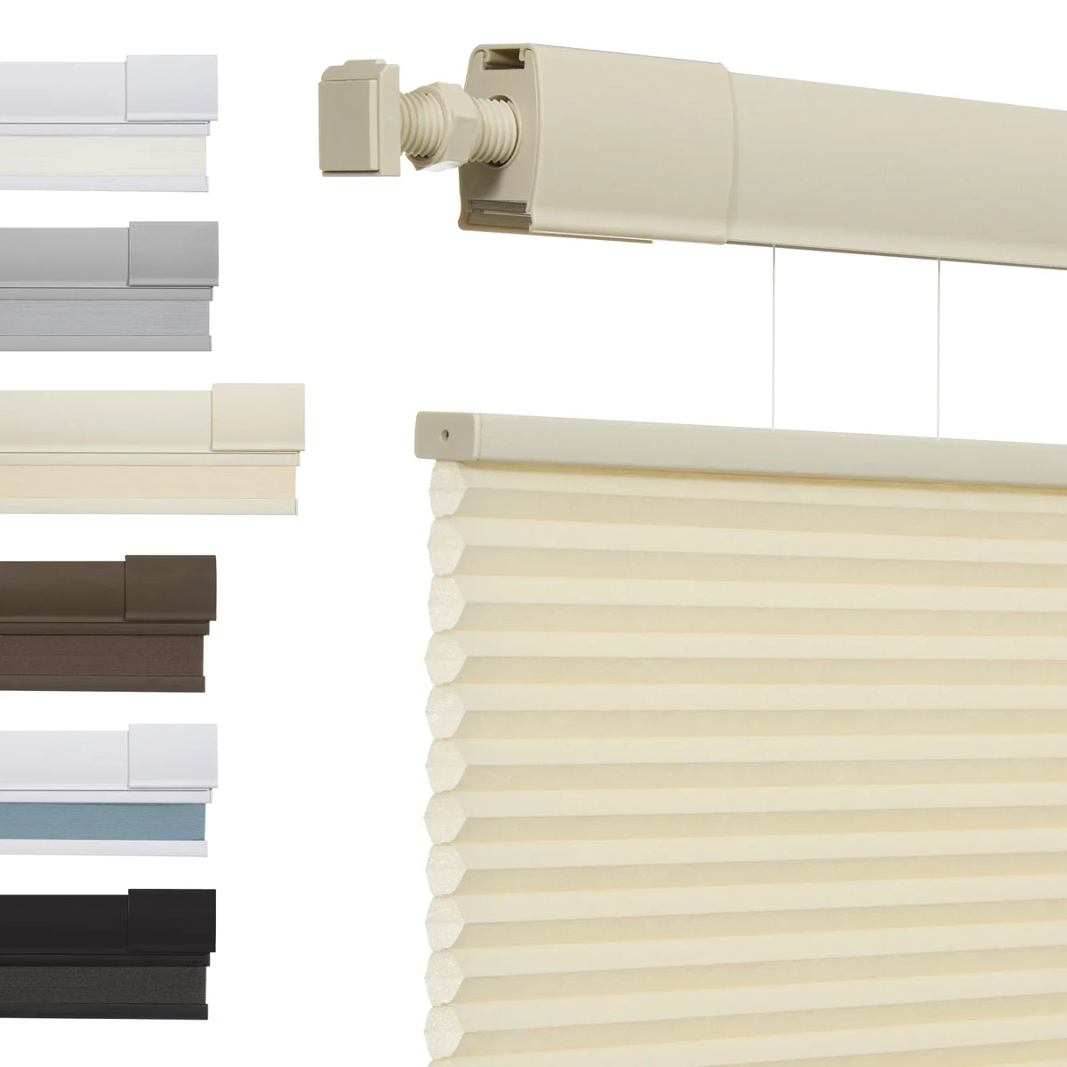 Drill No Honeycomb Blinds Cordless Thermal Insulated 1" Cell Fabric