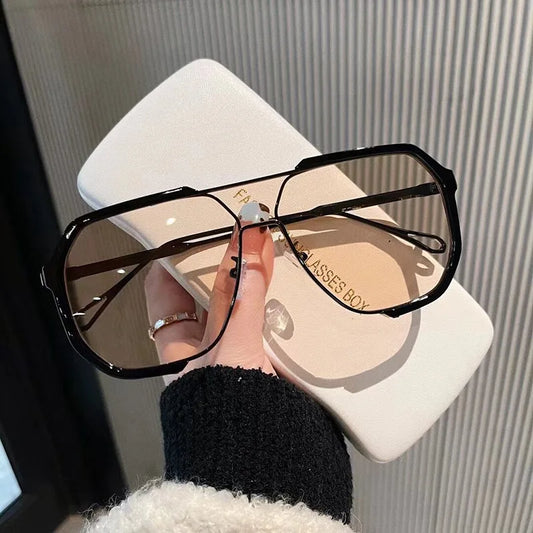 Sunglasses Oversized Women 2025 Unique One Piece UV400 Fashion Eyewear