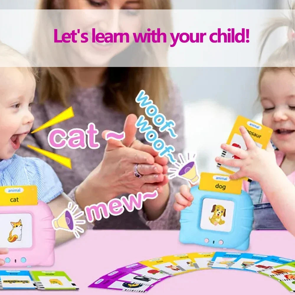 Interactive Educational Toy Flash Card Learning Machine for 2-6 Year Olds, Screen-Free Learning with Audio Function-3
