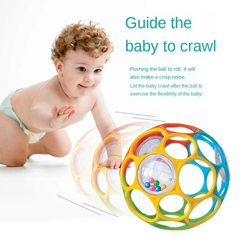 Baby Rattle Teether Ball Newborn Sensory Toys Plush Safe