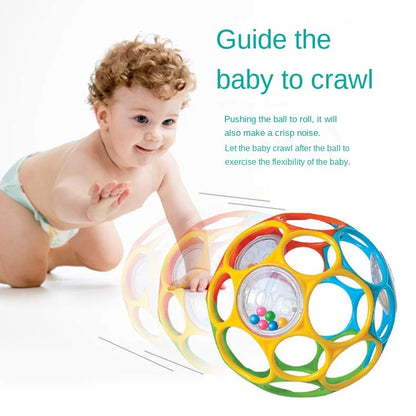 Baby Rattle Teether Ball Newborn Sensory Toys Plush Safe