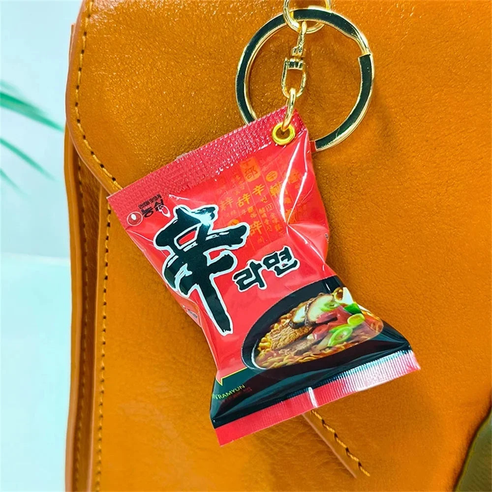 Noodle Instant Keychain Mini Snack Phone Charm Gift