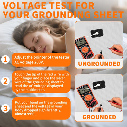 Grounding Earthing Bed Sheet 95 Cotton 5 Silver Fiber