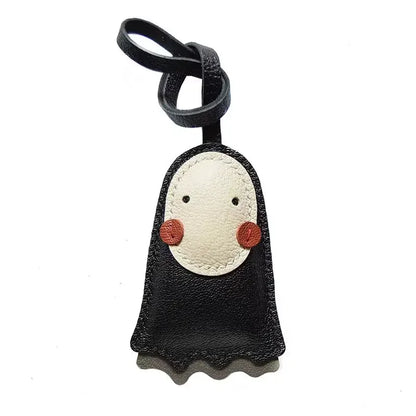 Bag Leather Charm No Face Keychain Black Cozy Cute Gift