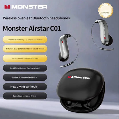 Bluetooth Headphones Ear Hook Cordless Noise Canceling Water-Resistant Fall 2026 Gift