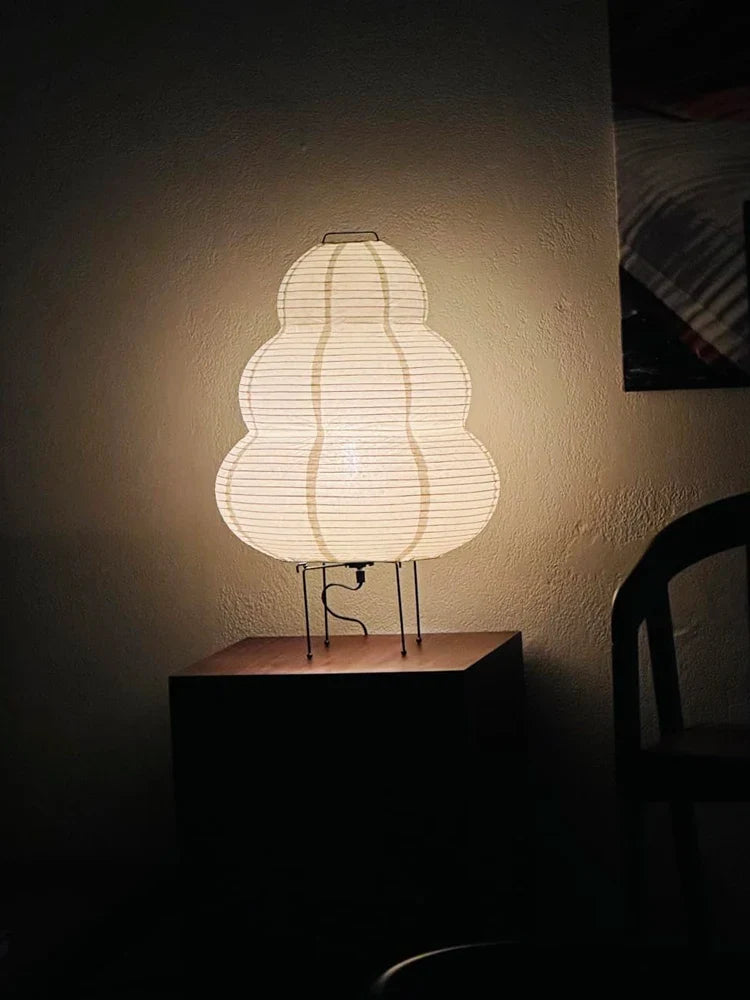Rice LED Paper Lamp Tricolor Dimming Japanese Style