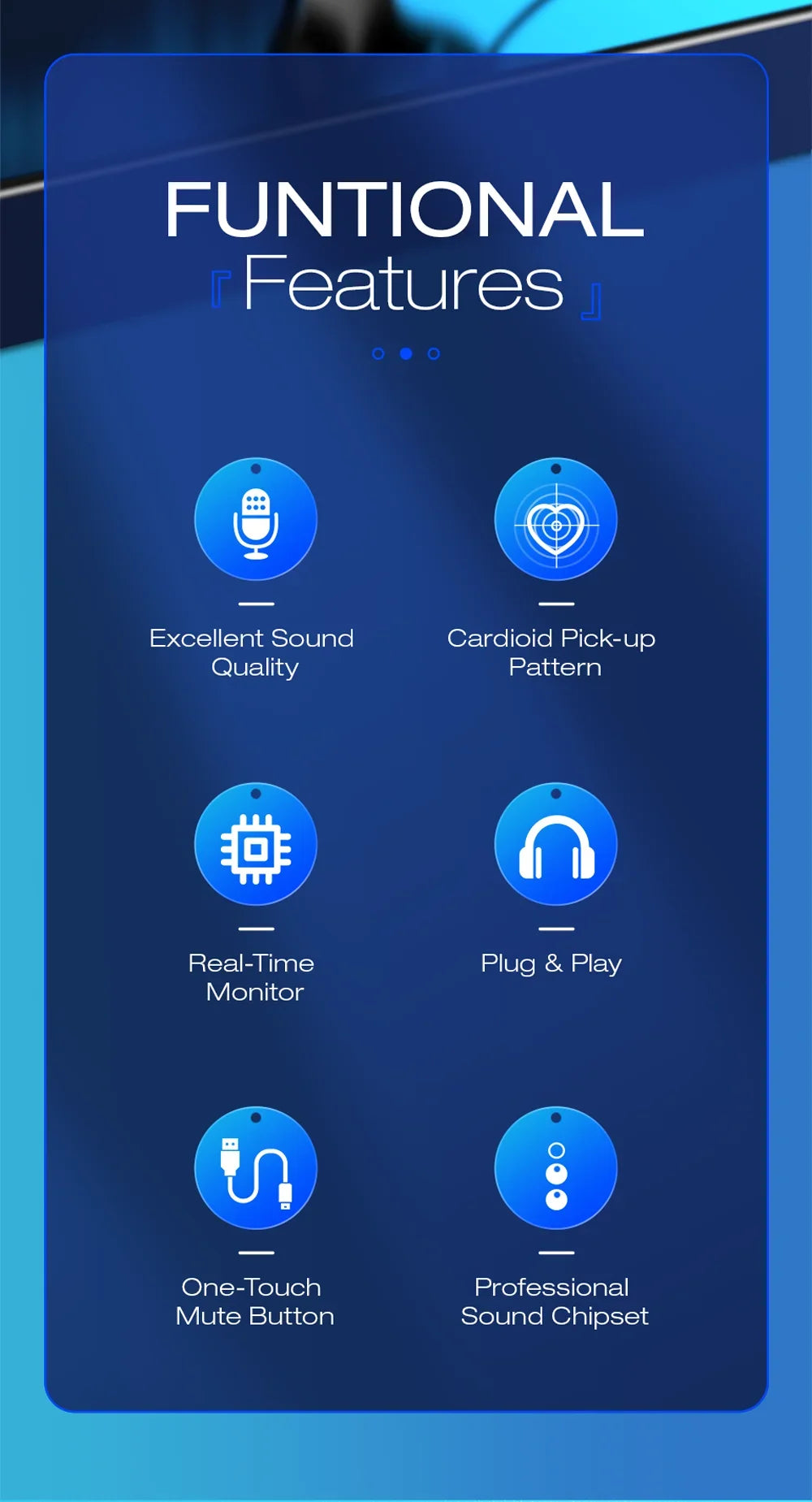 Condenser USB Microphone Desktop Mic For Streaming Podcast