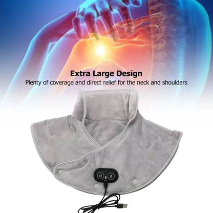 Pain Relief 2026 – Neck Shoulder Heating Massager Infrared Vibration Therapy Pad