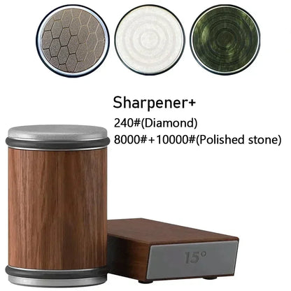 15° & 20° Angle Roller Kitchen Device 2026 – Rolling Diamond Knife Sharpener Kit with Magnetic Holder