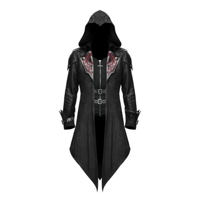Medieval2025 Edition Assassin Hooded Jacket Costume Halloween