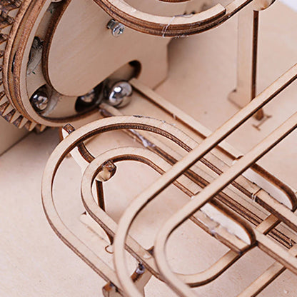 Run Marble Wooden 3D Mechanical Puzzle Kit Gear Driven Track STEM Toy Back To School 2025 Educational Gift