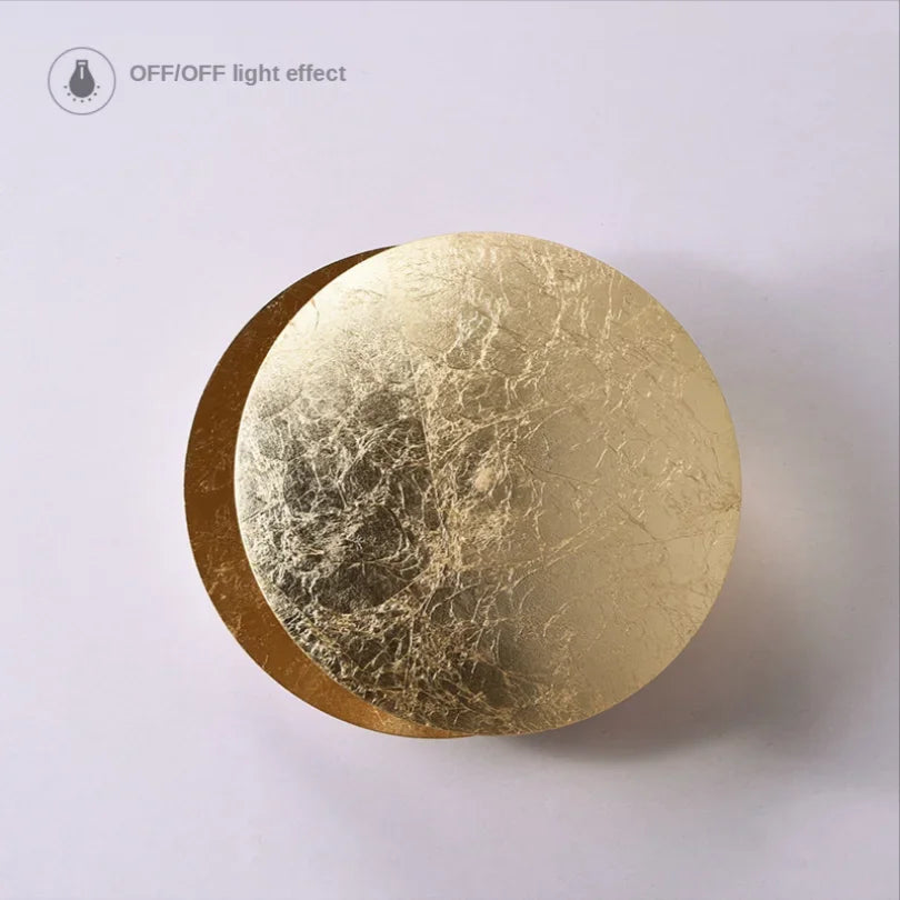 Wall2026 Edition Sconce Light Round Eclipse Contemporary Wall Lamp Iron Construction Ambient Bedside Decor Fall