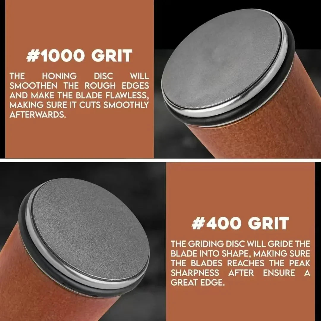 15° & 20° Angle Roller Kitchen Device 2026 – Rolling Diamond Knife Sharpener Kit with Magnetic Holder