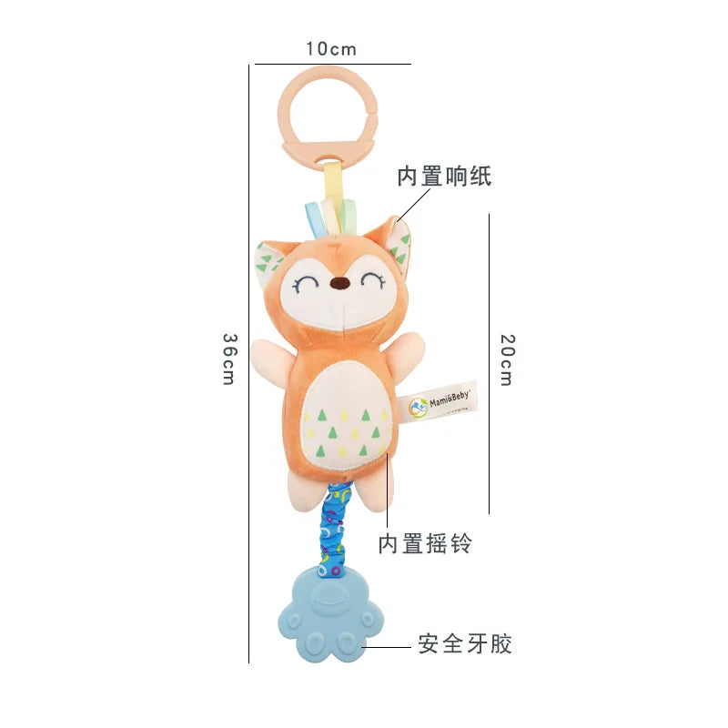 Animal Rattle Newborn Sensory Toys Plush Travel Toy Kit