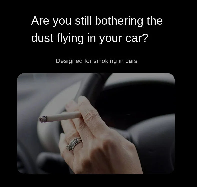 Car Ashtray One-Click Opening with LED Light - Splash Proof Alloy Liner, Vehicle Interior Accessory Fall 2026 Gift