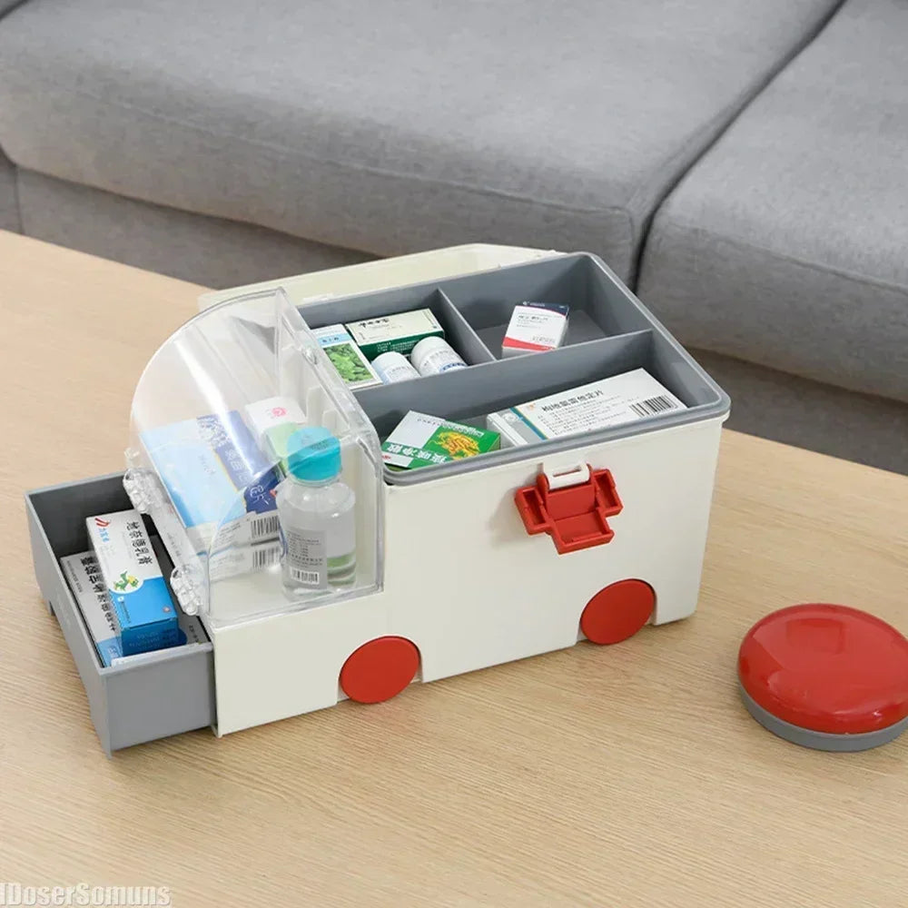 First Aid Kit Large Capacity Travel-Friendly Medicine Storage Box Emergency Preparedness Fall 2025 Secure Latch