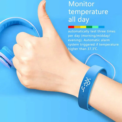 Smart Bracelet Silicone Band Fitness Tracker Water-Resistant Body Temperature Monitor Vibration Alarm Spring 2026 Trend