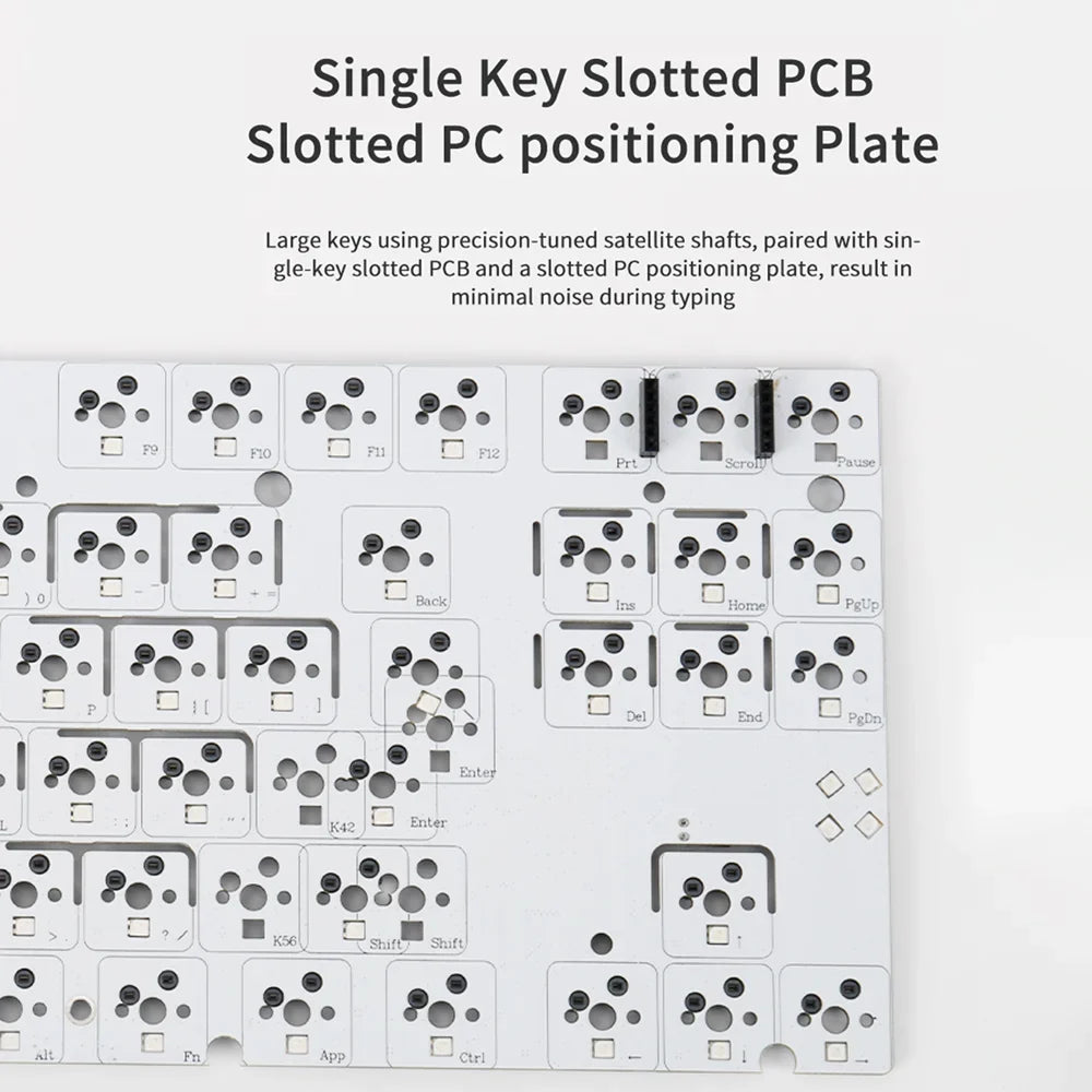 Keyboard Mechanical 87 Key Tri Mode RGB Hot Swappable