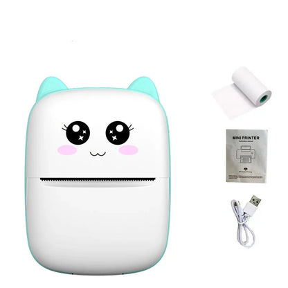 Mini Printer Thermal Ink-Free Travel-Friendly Sticker Printer