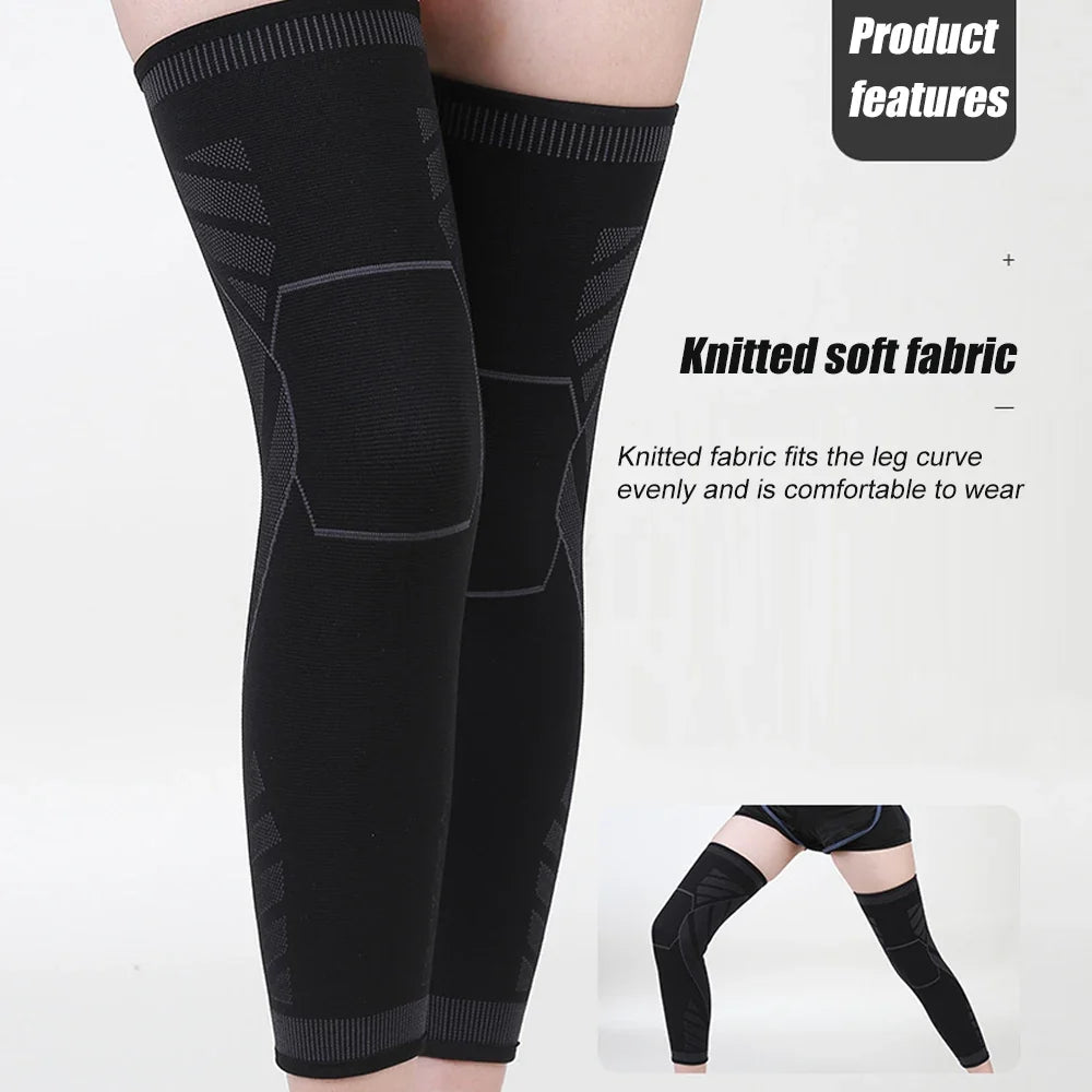 Pair 2026 – Full Leg Compression Sleeve Long Knee Support for Cycling Hiking Basketball