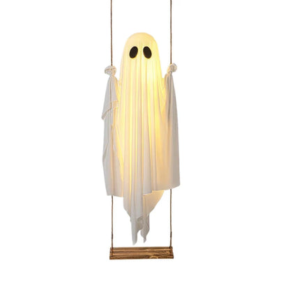 Swing Hanging Ghost Decoration Halloween 2025 Porch Lights