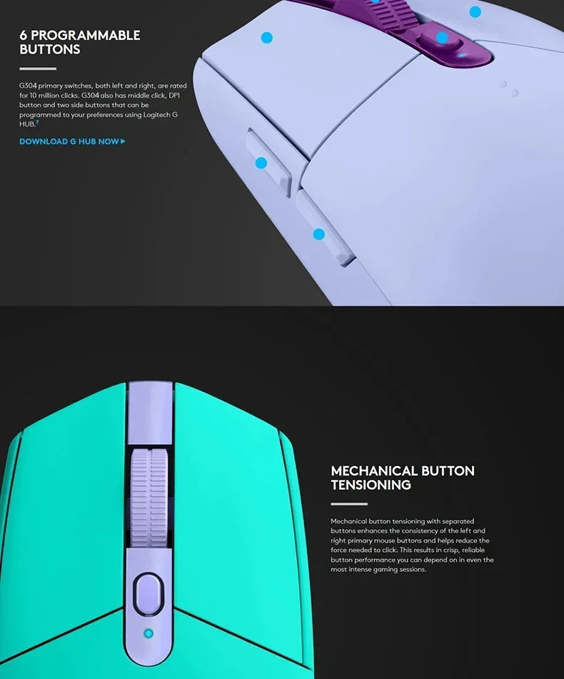 Cordless Light Gaming Mouse HERO Sensor 12K DPI