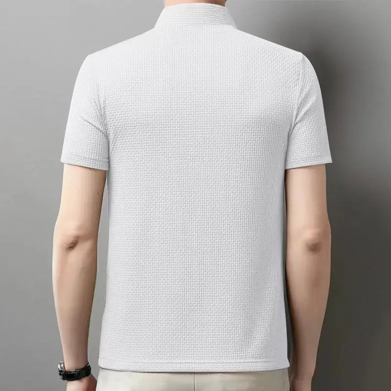 short sleeve, casual summer style, slim fit versatile top – Breathable men's polo shirt