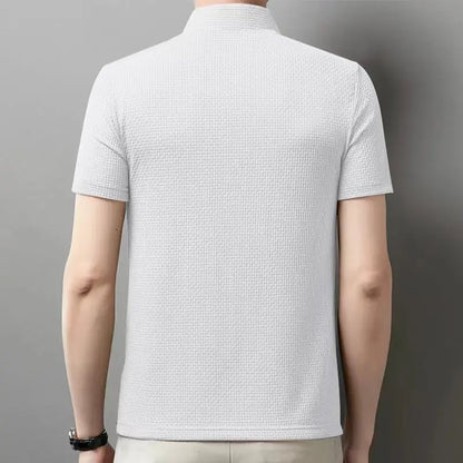 short sleeve, casual summer style, slim fit versatile top – Breathable men's polo shirt