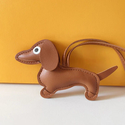 Keychain Bear PU Leather Mini Bag Charm Cute Gift Accessory