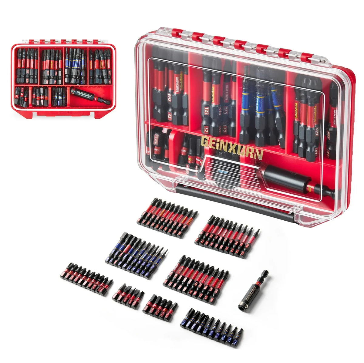 Impact Screwdriver Bits Kit Magnetic Case S2 Alloy Steel 50 to 79 Pcs with Bit Holder and Nut Driver Fall 2025 Gift