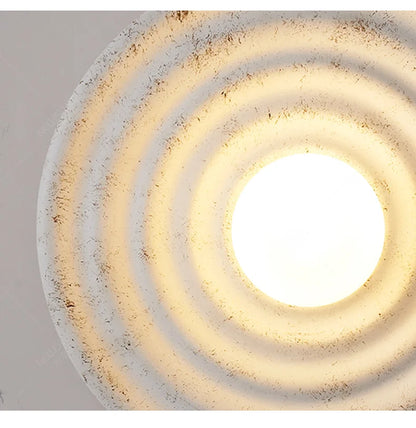 Wabi Japandi Sabi Round Wall Sconce Japanese Minimal LED Light