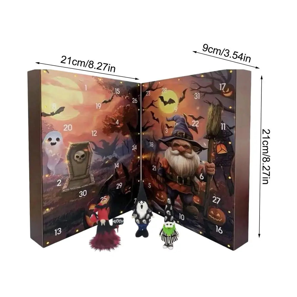 Seasonal Decor 2025 – 24-Day Halloween Gnome Countdown Calendar