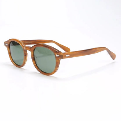 Sunglasses Polarized Vintage Round Acetate Frame Summer 2026 Driving Glare Reduction Gift Idea