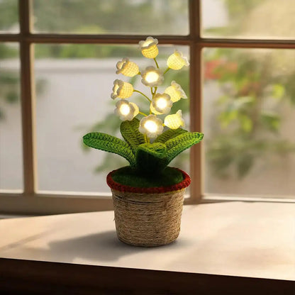 Lily Knitted Of The Valley Cotton Rope Pot Lamp Cozy