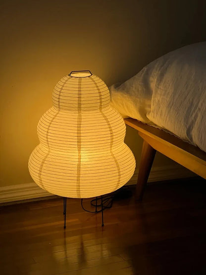 Rice LED Paper Lamp Tricolor Dimming Japanese Style