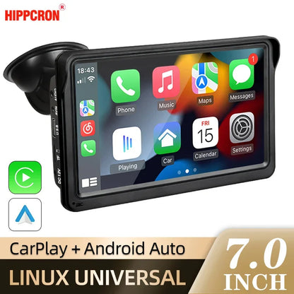 CarPlay2025 Edition Cordless Head Unit 7 Inch In Dash Car Stereo Universal Touch Screen Cordless Android Auto Fall