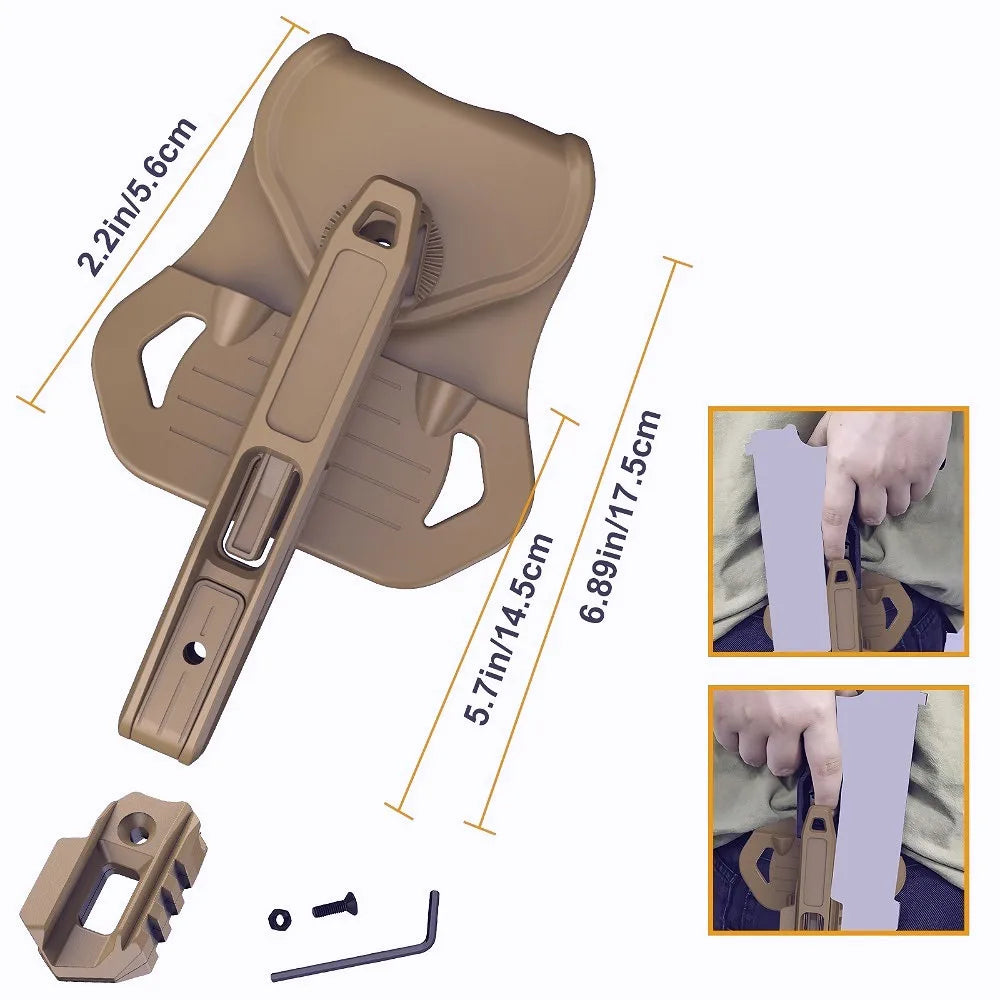 Pistol Nylon Belt Holster - Universal Fit for Double Stack 9mm Handguns, Airsoft and Outdoor Carry