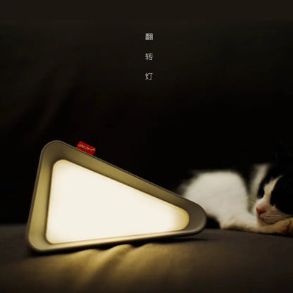 Night Light USB Battery-Powered Gravity Sensor Triangle Table Lamp Fall 2025, Flexible Brightness Cozy Night Feeding