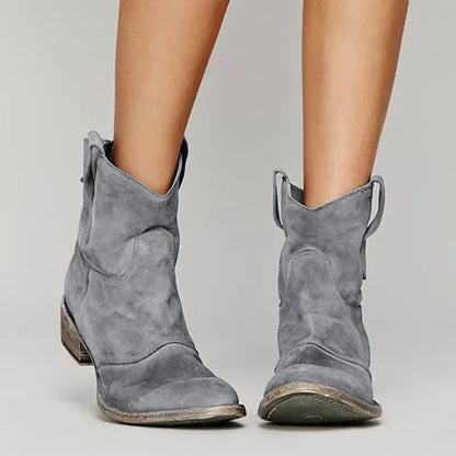 Suede, Regular – Supportive Women’s Western Ankle Boots