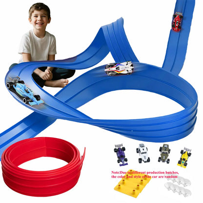 Kids Ramp Toy Back to School 2026 – Flexible DIY Double Race Track Kit Compatible 1/64 Cars