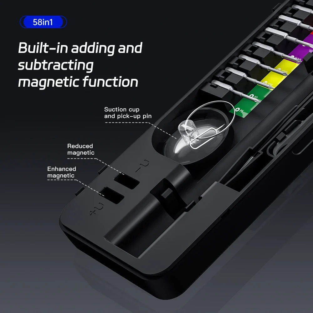 Motor-Driven Screwdriver 58-In-1 Battery-Powered Accurate Repair Kit Cordless Travel-Friendly Tech Repair Fall 2025 Magnetic