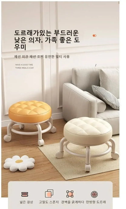 Child Rolling Stool Multi Functional Shoe Changing Seat